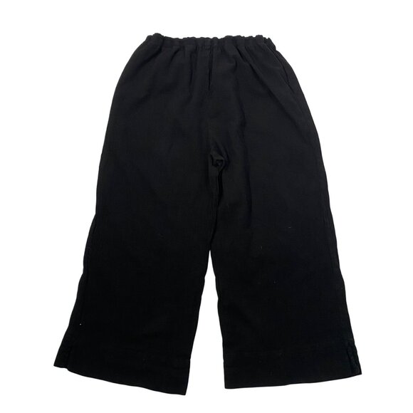 Oh My Gauze! Kate Black Wide Leg cropped pull on Pants size 2 Size L - Picture 2 of 9